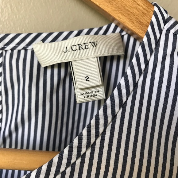 J.Crew Jeweled Stripe Bow Top Size 2 - Picture 4 of 5